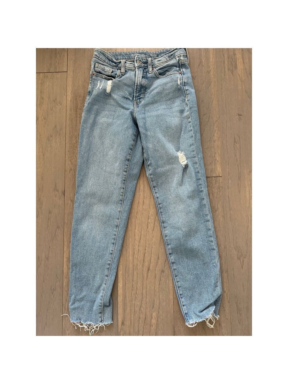 Old Navy Light Blue High Rise Straight Leg Jeans Size 0